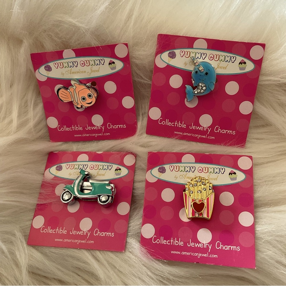 NWT Yummy Gummy Collectible Jewel Charms (Set of 4)